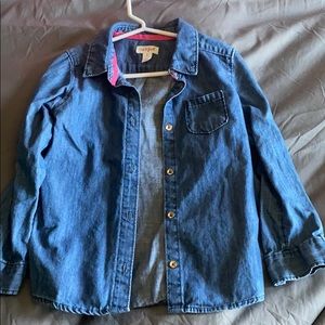Like New Gurls Jean Shirt Silver Buttons 5